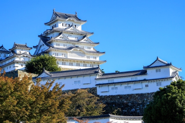 Himeji Castle from the San no Maru Goten Palace (3rd Bailey Palace)