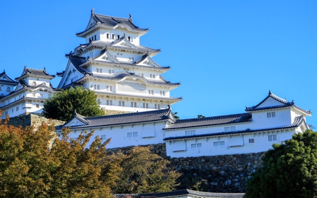 Himeji Castle from the San no Maru Goten Palace (3rd Bailey Palace)